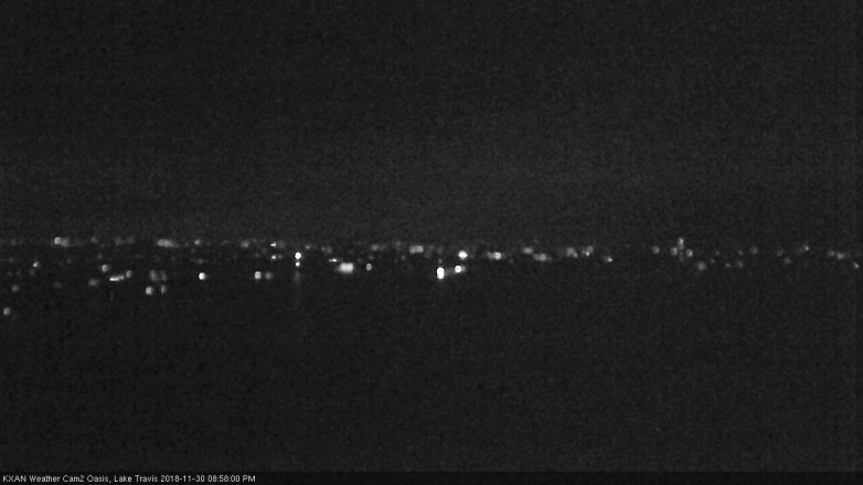 Lake Travis webcam, November 30, 2018 8:00 PM CT