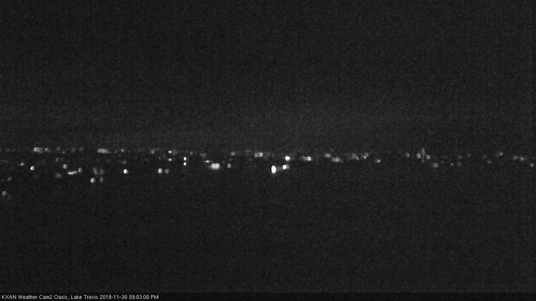 Lake Travis webcam, November 30, 2018 8:05 PM CT