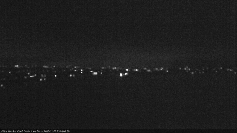 Lake Travis webcam, November 30, 2018 8:30 PM CT