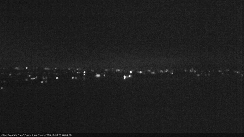 Lake Travis webcam, November 30, 2018 8:50 PM CT
