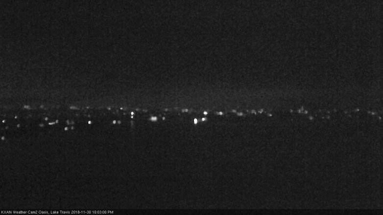 Lake Travis webcam, November 30, 2018 9:05 PM CT