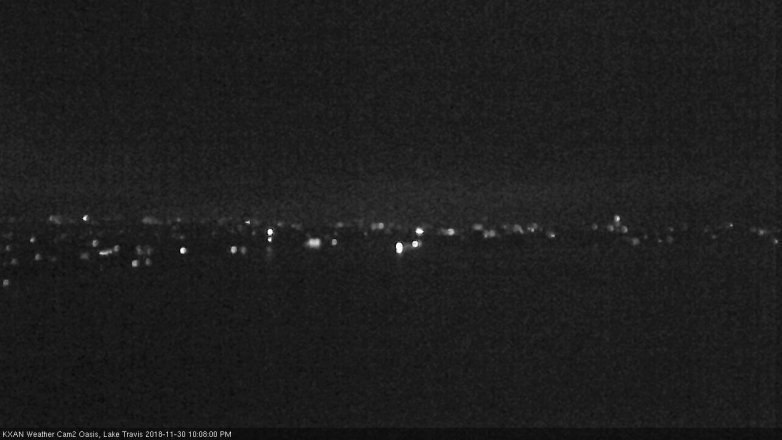 Lake Travis webcam, November 30, 2018 9:10 PM CT