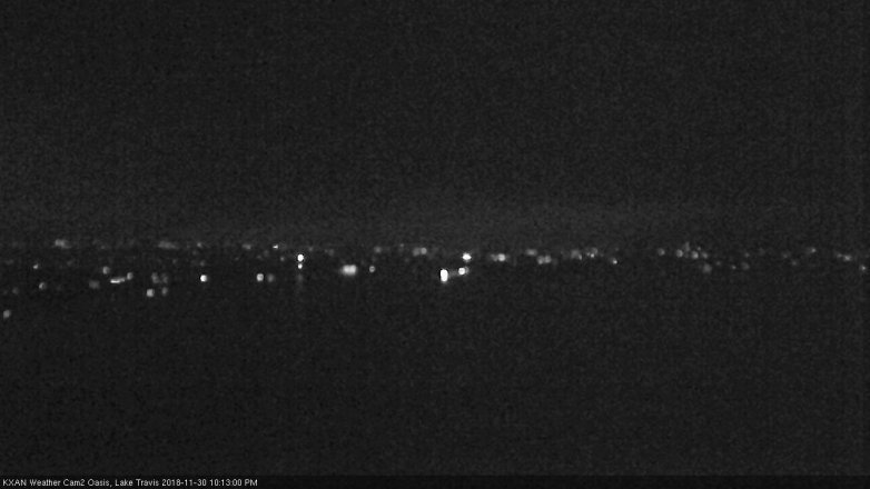 Lake Travis webcam, November 30, 2018 9:15 PM CT