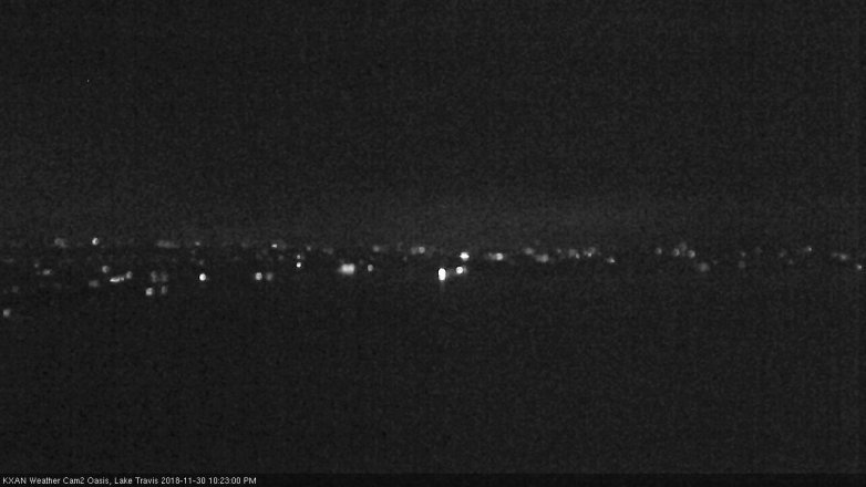 Lake Travis webcam, November 30, 2018 9:25 PM CT