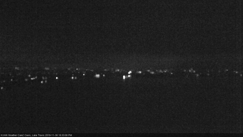 Lake Travis webcam, November 30, 2018 9:35 PM CT
