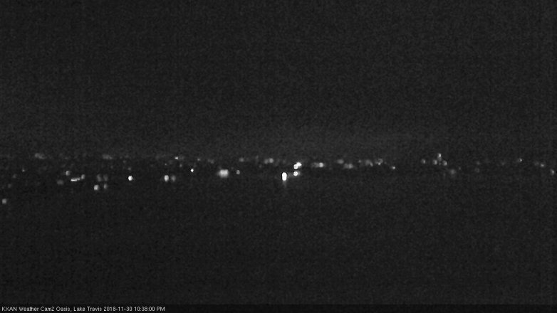 Lake Travis webcam, November 30, 2018 9:40 PM CT
