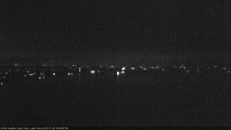 Lake Travis webcam, November 30, 2018 9:45 PM CT
