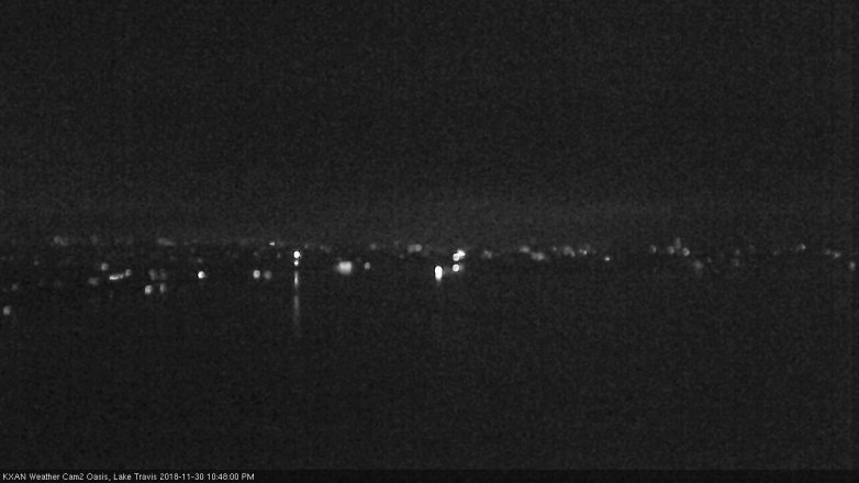 Lake Travis webcam, November 30, 2018 9:50 PM CT