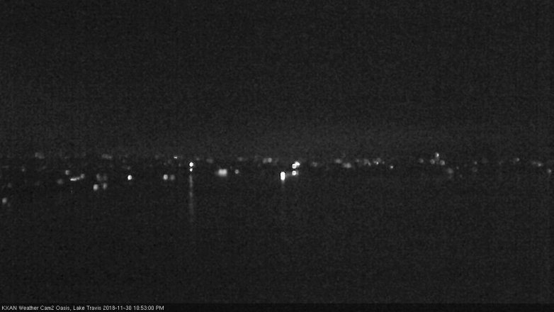 Lake Travis webcam, November 30, 2018 9:55 PM CT