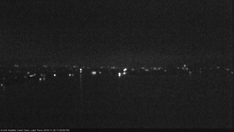 Lake Travis webcam, November 30, 2018 10:05 PM CT