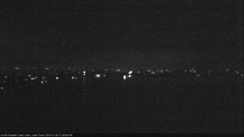 Lake Travis webcam, November 30, 2018 10:30 PM CT