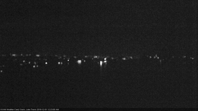 Lake Travis webcam, November 30, 2018 11:25 PM CT