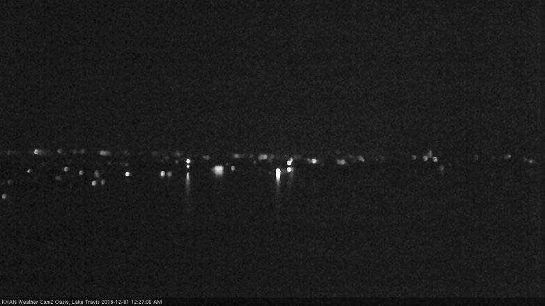 Lake Travis webcam, November 30, 2018 11:30 PM CT