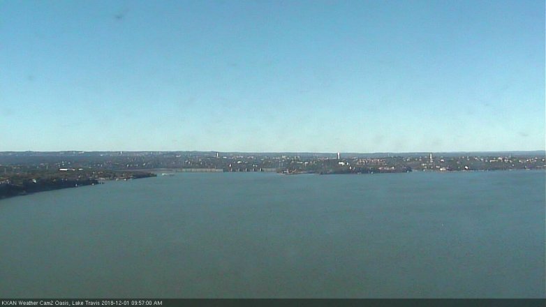 Lake Travis webcam, December 1, 2018 9:00 AM CT