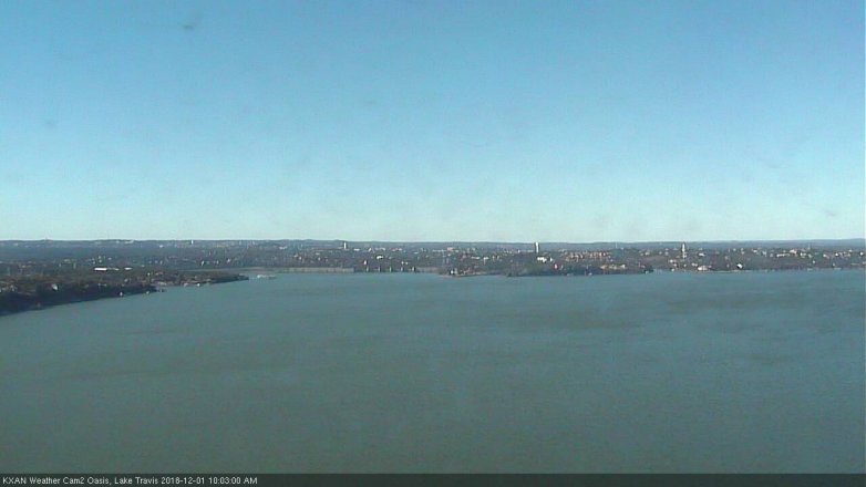 Lake Travis webcam, December 1, 2018 9:05 AM CT