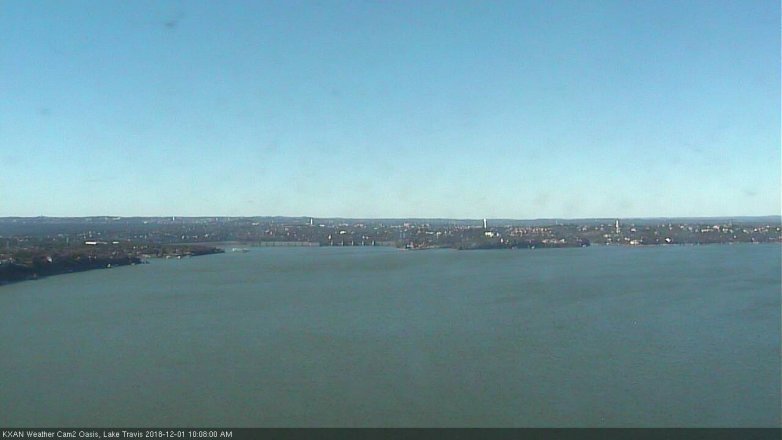 Lake Travis webcam, December 1, 2018 9:10 AM CT