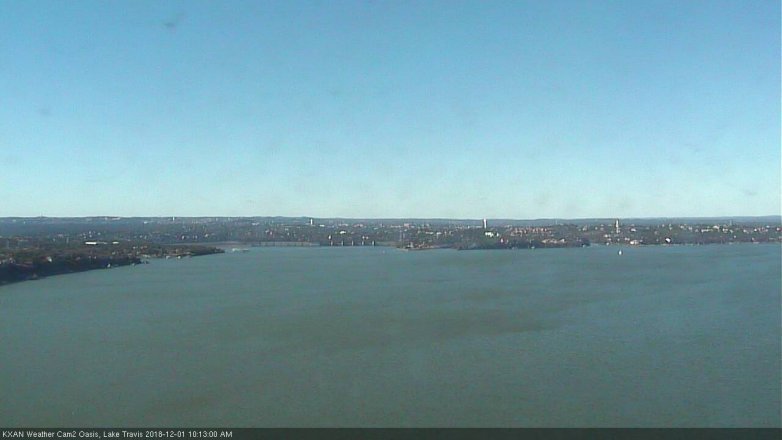 Lake Travis webcam, December 1, 2018 9:15 AM CT