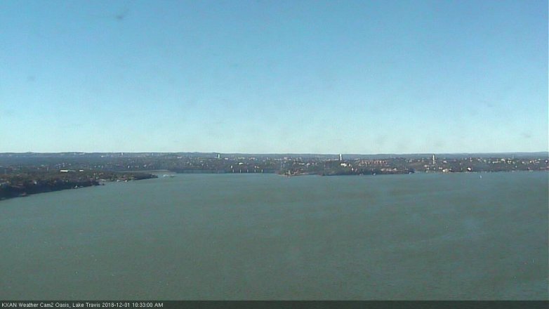 Lake Travis webcam, December 1, 2018 9:35 AM CT