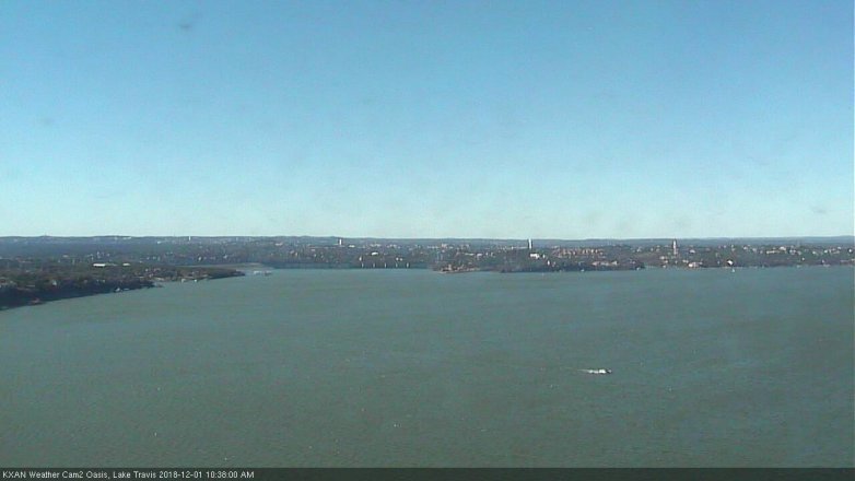 Lake Travis webcam, December 1, 2018 9:40 AM CT