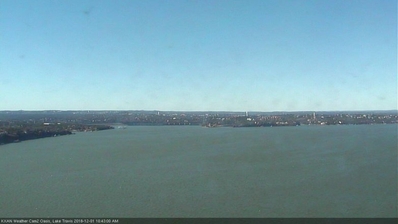 Lake Travis webcam, December 1, 2018 9:45 AM CT