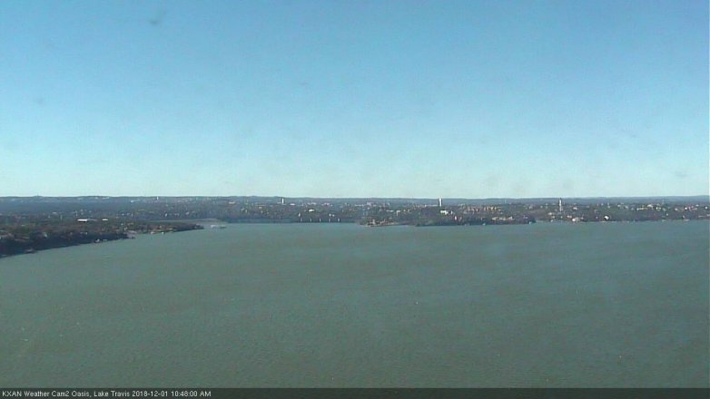 Lake Travis webcam, December 1, 2018 9:50 AM CT