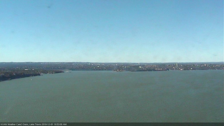 Lake Travis webcam, December 1, 2018 9:55 AM CT