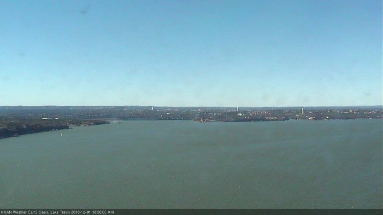 Lake Travis webcam, December 1, 2018 10:00 AM CT