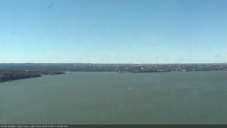Lake Travis webcam, December 1, 2018 10:25 AM CT