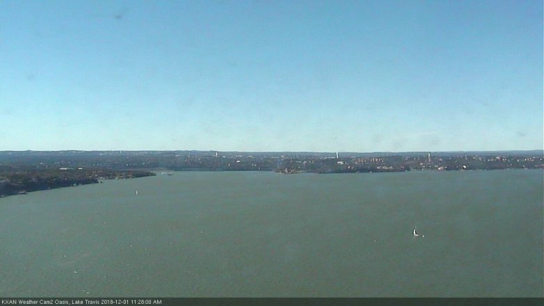 Lake Travis webcam, December 1, 2018 10:30 AM CT