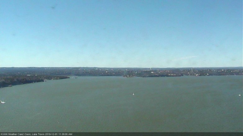 Lake Travis webcam, December 1, 2018 10:40 AM CT