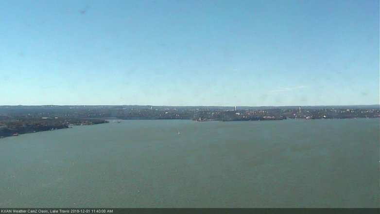 Lake Travis webcam, December 1, 2018 10:45 AM CT