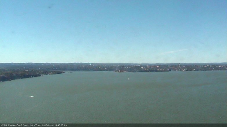 Lake Travis webcam, December 1, 2018 10:50 AM CT