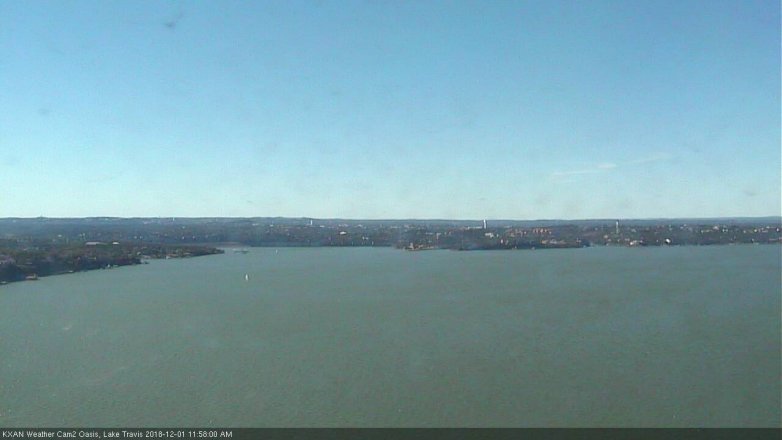 Lake Travis webcam, December 1, 2018 11:00 AM CT