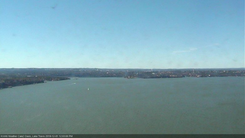 Lake Travis webcam, December 1, 2018 11:05 AM CT