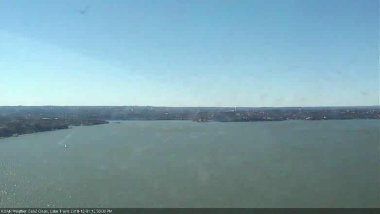 Lake Travis webcam, December 1, 2018 12:00 PM CT