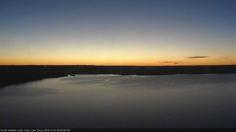 Lake Travis webcam, December 1, 2018 4:55 PM CT