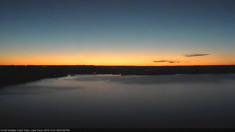 Lake Travis webcam, December 1, 2018 5:05 PM CT