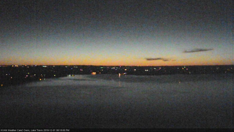 Lake Travis webcam, December 1, 2018 5:20 PM CT