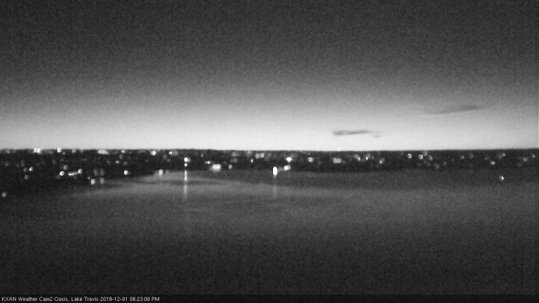Lake Travis webcam, December 1, 2018 5:25 PM CT