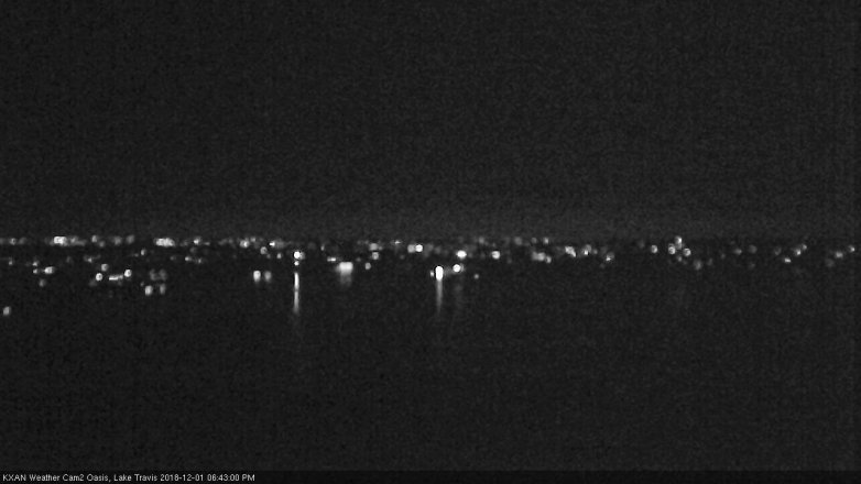 Lake Travis webcam, December 1, 2018 5:45 PM CT