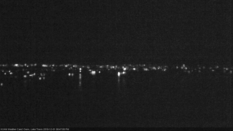 Lake Travis webcam, December 1, 2018 7:50 PM CT