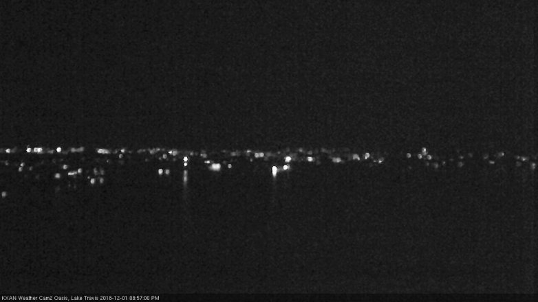 Lake Travis webcam, December 1, 2018 8:00 PM CT