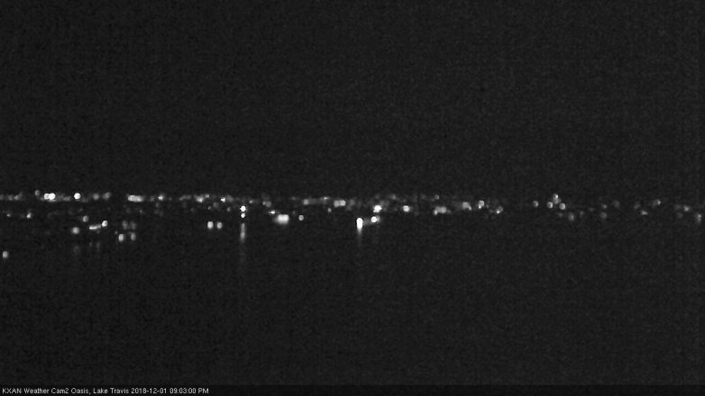Lake Travis webcam, December 1, 2018 8:05 PM CT
