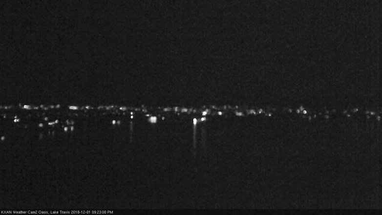 Lake Travis webcam, December 1, 2018 8:25 PM CT