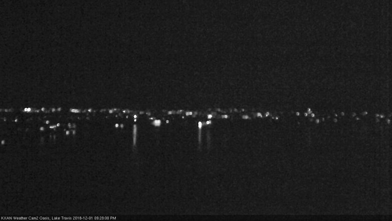 Lake Travis webcam, December 1, 2018 8:30 PM CT