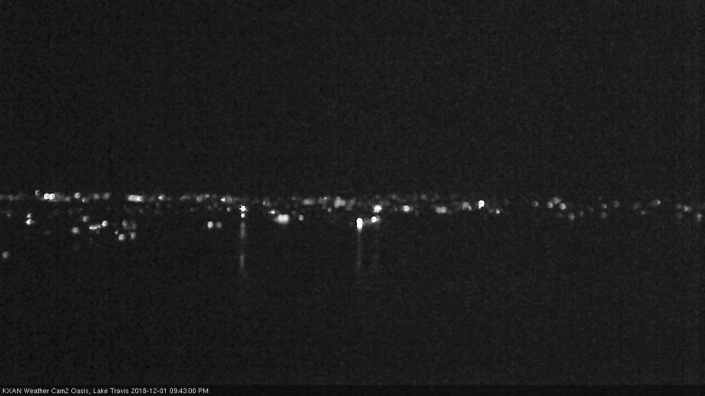 Lake Travis webcam, December 1, 2018 8:45 PM CT