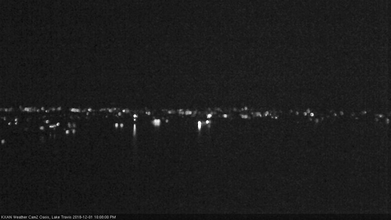 Lake Travis webcam, December 1, 2018 9:10 PM CT