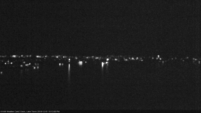 Lake Travis webcam, December 1, 2018 9:15 PM CT