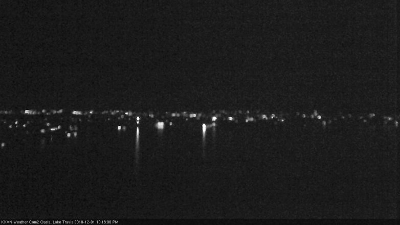 Lake Travis webcam, December 1, 2018 9:20 PM CT