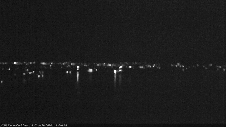 Lake Travis webcam, December 1, 2018 9:40 PM CT